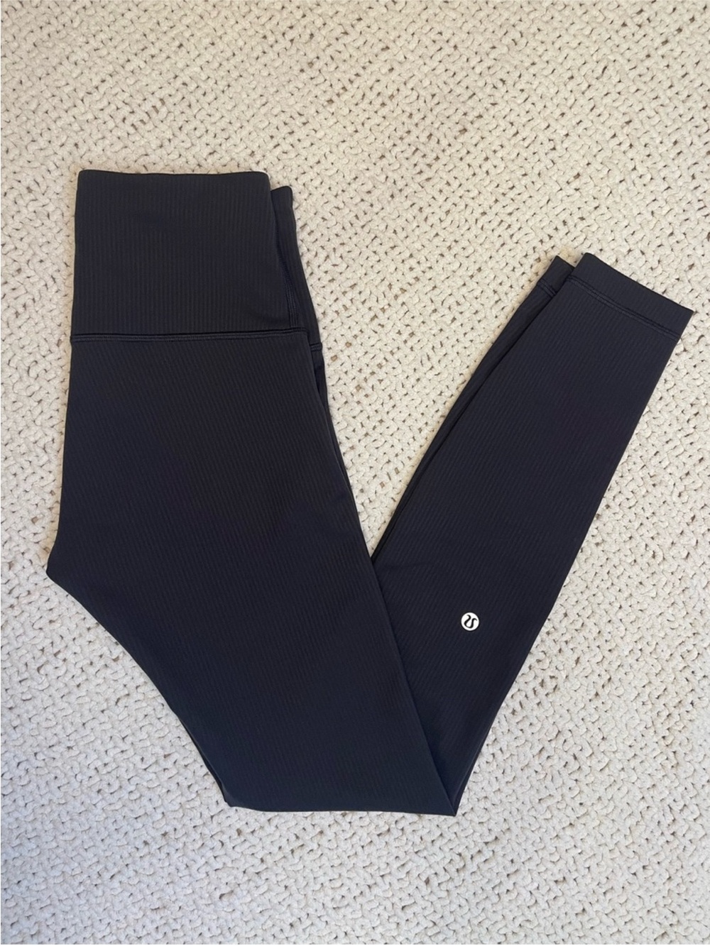 lululemon Wunder Train High-Rise Ribbed Tight 28" Black Leggings Size 4 - Picture 6 of 9